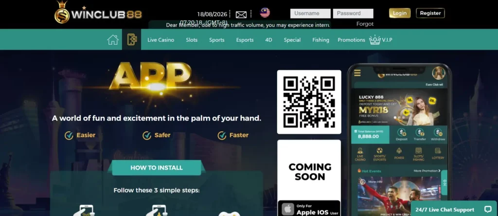 Winclub88 App Malaysia – Mobile Casino & Betting
