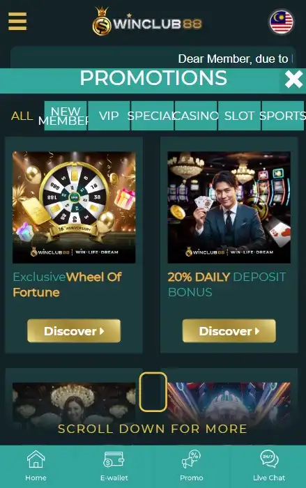 Winclub88 Mobile Promotions
